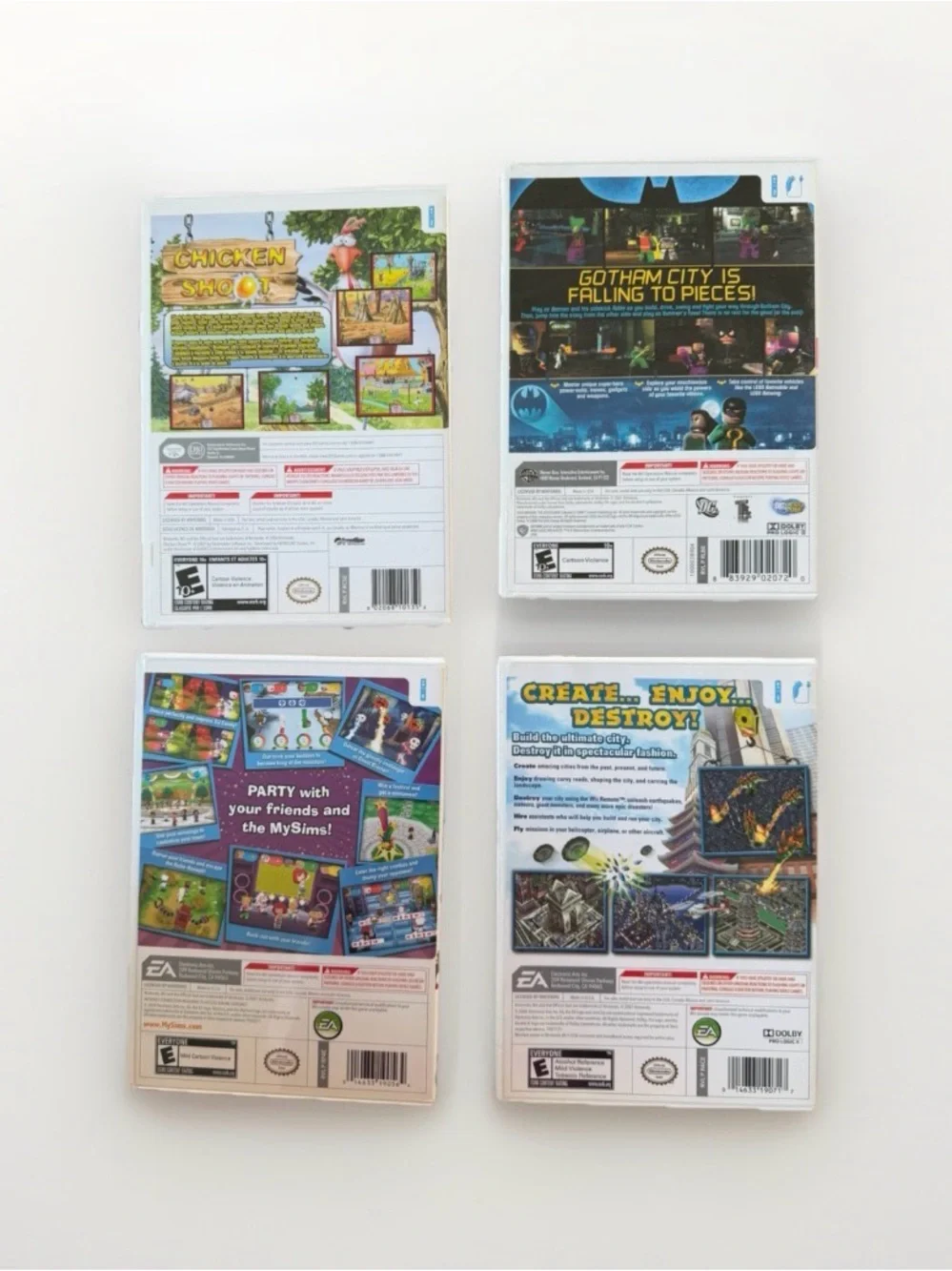 Nintendo Wii Games Lot CIB Manual LEGO Batman SimCity MySims Chicken Untested